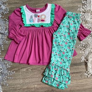 Boutique Girls Make Up embroidered Outfit